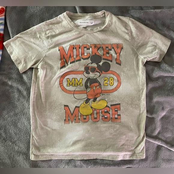 Abercrombie Kids Mickey Mouse T-Shirt - Gray and Orange - Picture 1 of 5